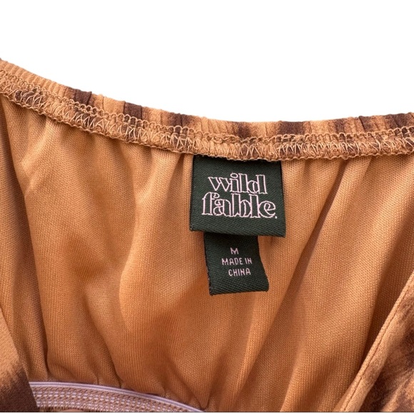 Wild Fable Women's High-Low Hem Chiffon Dress Brown & Tan Size Medium - Picture 9 of 9